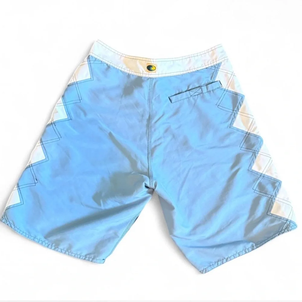 RS Surf Men's Size 32‎ Blue White Summer Spring Vacation Swim Shorts